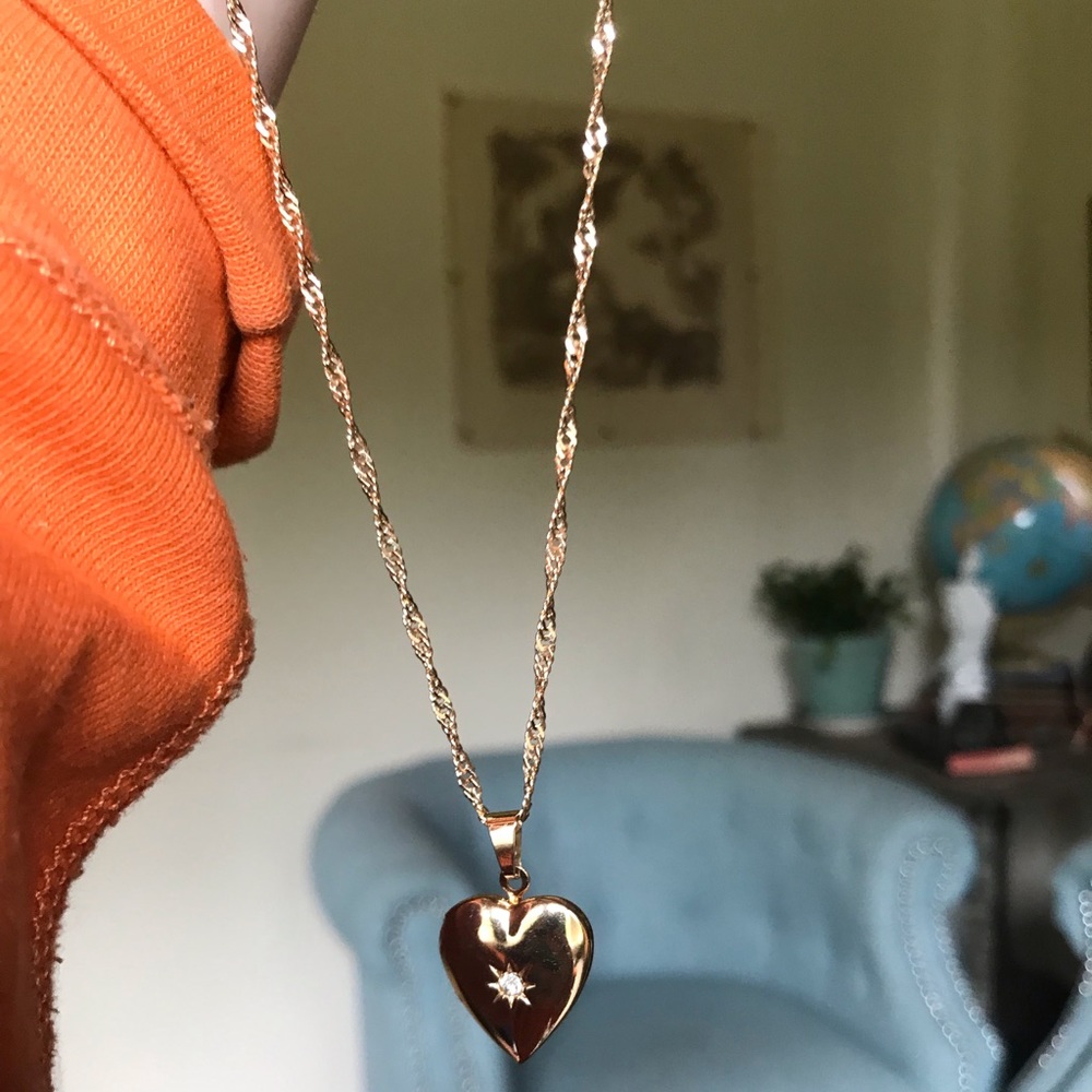 Heart locket necklace
